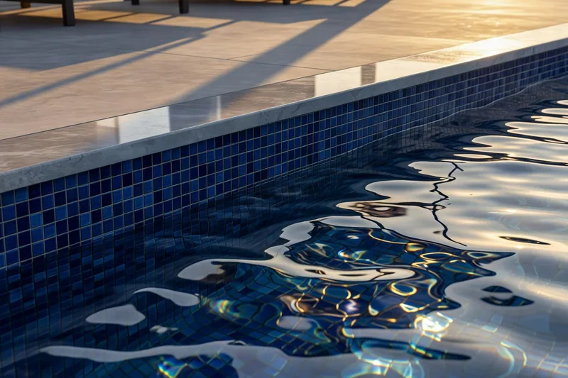 Pool tile detail 3D render