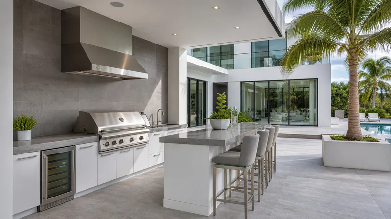Outdoor kitchen 3D render