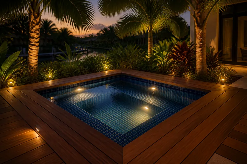 3D render of spa and extended outdoor space